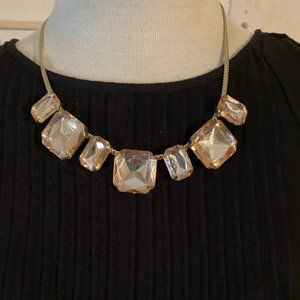 Faux Topaz Jeweled Necklace